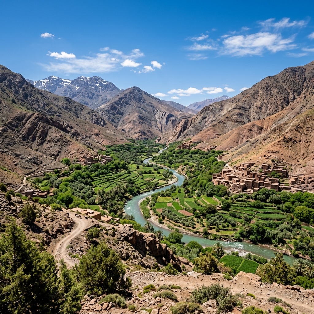 Atlas mountains panoramic hills